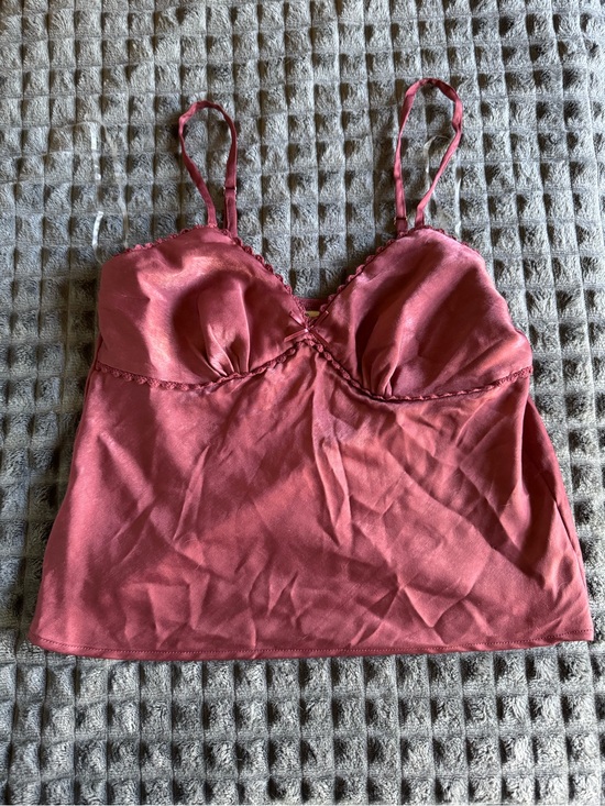 No Boundaries Tops - No Boundaries Rose Pink Satin Camisole